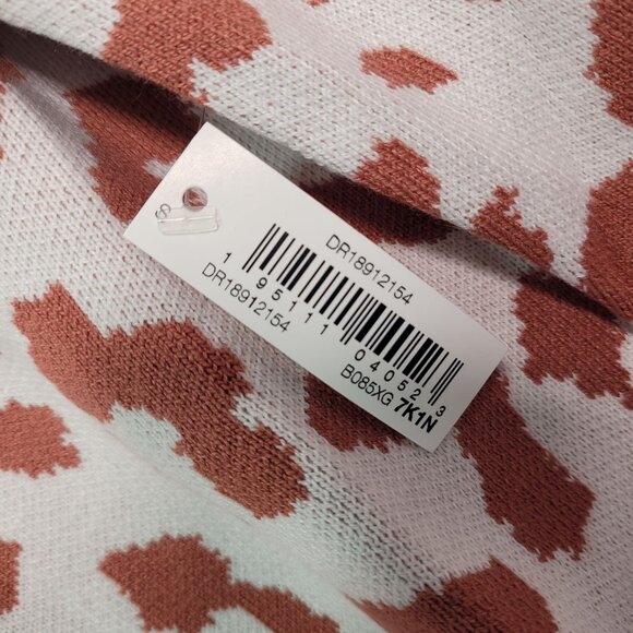 Daily Ritual Women Leopard Print Soft Knit Sweater Long Sleeves Crew Neck Small - Picture 6 of 9